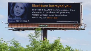 The Turds Who Voted to Sell Out Your Online Privacy Get Their Faces Plastered on Billboards